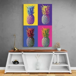 tableau pop art ananas portrait 2 3 4.webp