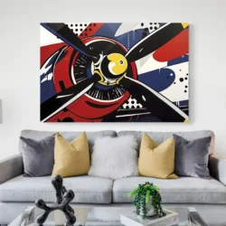 tableau pop art avion paysage 3 2 2.webp