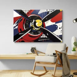 tableau pop art avion paysage 3 2 4.webp