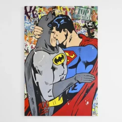 tableau pop art batman superman 1.webp