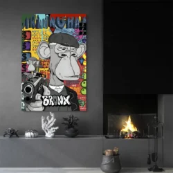 tableau pop art bored ape portrait 2 3 4.webp