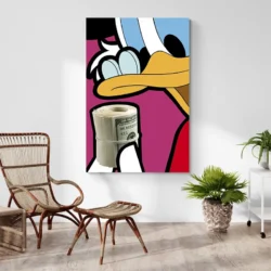 tableau pop art donald duck portrait 2 3 4.webp