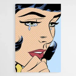 tableau pop art femme qui pleure 1.webp