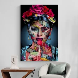 tableau pop art frida kahlo portrait 2 3 2.webp