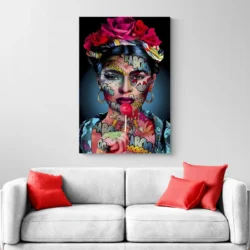 tableau pop art frida kahlo portrait 2 3 4.webp