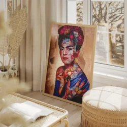tableau pop art frida portrait 2 3 2.webp