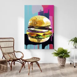 tableau pop art hamburger portrait 2 3 3.webp
