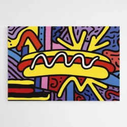 tableau pop art hot dog 1.webp