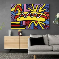 tableau pop art hot dog paysage 3 2 2.webp