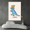 tableau pop art keith haring dinosaure portrait 2 3 4.webp