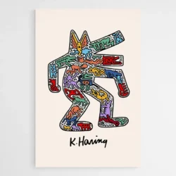 tableau pop art keith haring dog 1.webp