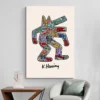 tableau pop art keith haring dog portrait 2 3 2.webp