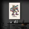 tableau pop art keith haring dog portrait 2 3 3.webp