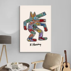 tableau pop art keith haring dog portrait 2 3 4.webp