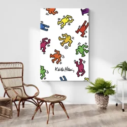 tableau pop art keith haring portrait 2 3 3.webp