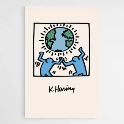 tableau pop art keith haring world 1.webp