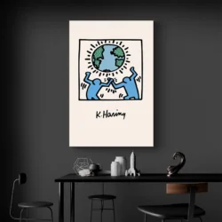 tableau pop art keith haring world portrait 2 3 2.webp