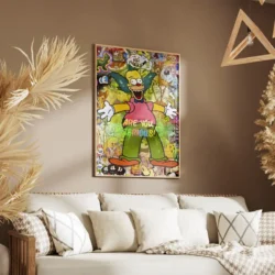 tableau pop art krusty le clown portrait 2 3 4.webp
