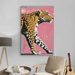 tableau pop art leopard portrait 2 3 3.webp