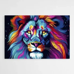 tableau pop art lion 1.webp