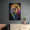 tableau pop art lion colore portrait 2 3 2.webp