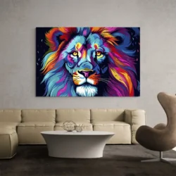 tableau pop art lion paysage 3 2 2.webp
