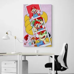 tableau pop art mario portrait 2 3 4.webp