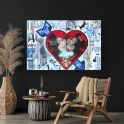 tableau pop art mickey minnie paysage 3 2 2.webp