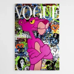 tableau pop art panthere rose 1.webp