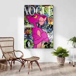 tableau pop art panthere rose portrait 2 3 2.webp