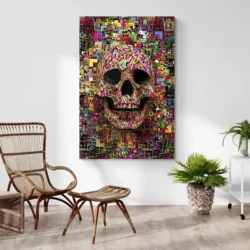 tableau pop art tete de mort portrait 2 3 2.webp