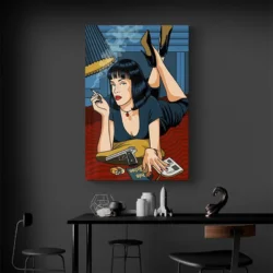 tableau pulp fiction pop art portrait 2 3 2.webp