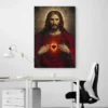 tableau sacre coeur de jesus portrait 2 3 3.webp