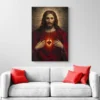 tableau sacre coeur de jesus portrait 2 3 4.webp