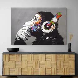 tableau singe banksy paysage 3 2 4.webp