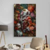tableau singe moderne fleurs portrait 2 3 2.webp