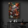 tableau singe moderne fleurs portrait 2 3 3.webp