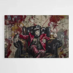 tableau singe moderne whiskey 1.webp
