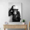 tableau singe noir et blanc toilettes portrait 2 3 2.webp