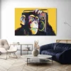 tableau singe pop art jaune paysage 3 2 3.webp
