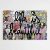 tableau street art la vie est belle 1.webp