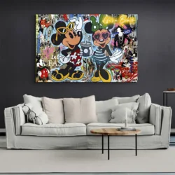 tableau street art mickey minnie paysage 3 2 3.webp