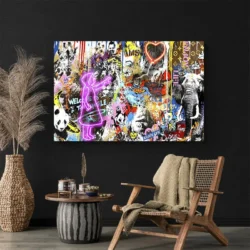tableau street art moderne graffiti paysage 3 2 2.webp