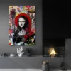 tableau street art mona lisa rouge portrait 2 3 2.webp