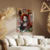 tableau street art mona lisa rouge portrait 2 3 3.webp