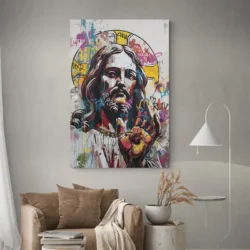 tableau street art religieux portrait 2 3 4.webp