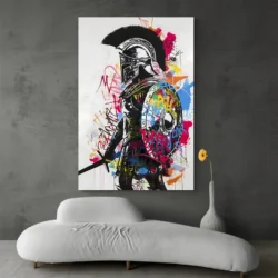 tableau street art spartiate portrait 2 3 3.webp