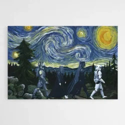 tableau street art van gogh star wars 1.webp