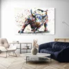 tableau taureau pop art paysage 3 2 3.webp