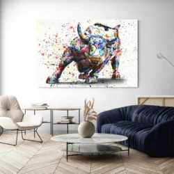 tableau taureau pop art paysage 3 2 3.webp